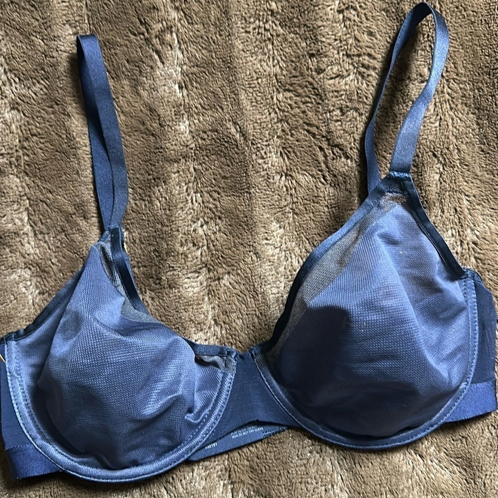 SOMA Unbelievable Lift Perfect Coverage Bra Navy Blue Sz 34D